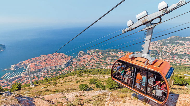 The view of Dubrovnik from the cable car, Croatia